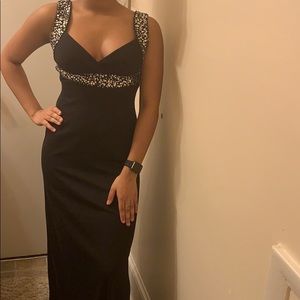 black sequin party dress